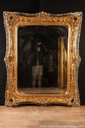 Ornate Victorian Gilt Wood Pier Mirror Mirrors
